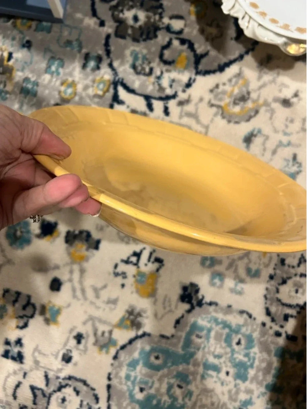 Longaberger 14” large pottery bowl pasta serving